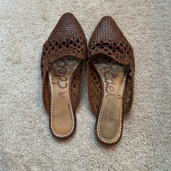 SAM EDELMAN Navya Woven Leather Mules - Picture 2 of 4